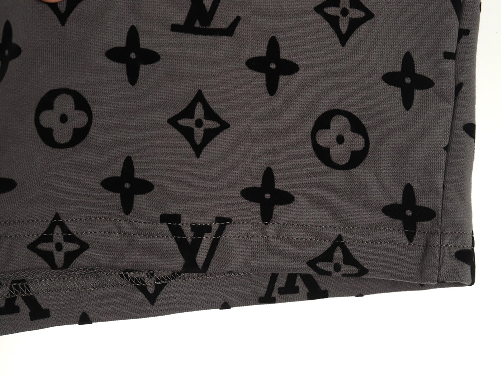 Louis Vuitton monogram flocked full-print logo shorts