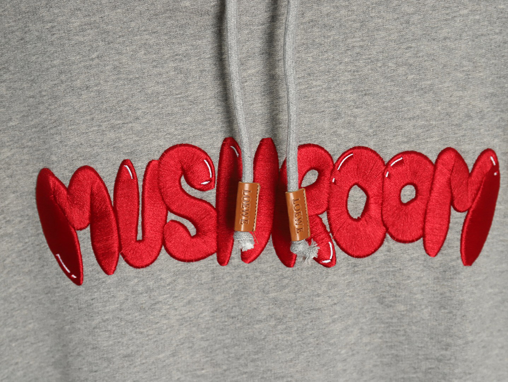 Loewe mushroom lettering embroidered hoodie