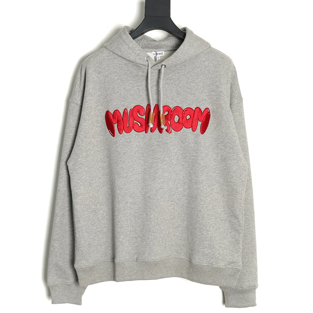 Loewe mushroom lettering embroidered hoodie