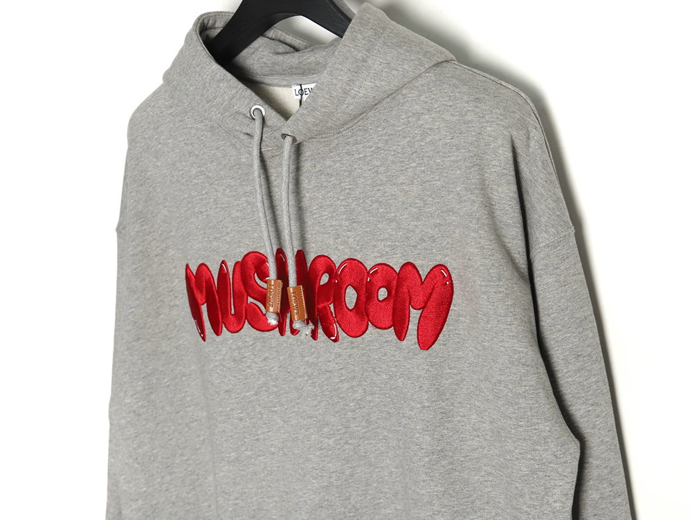 Loewe mushroom lettering embroidered hoodie