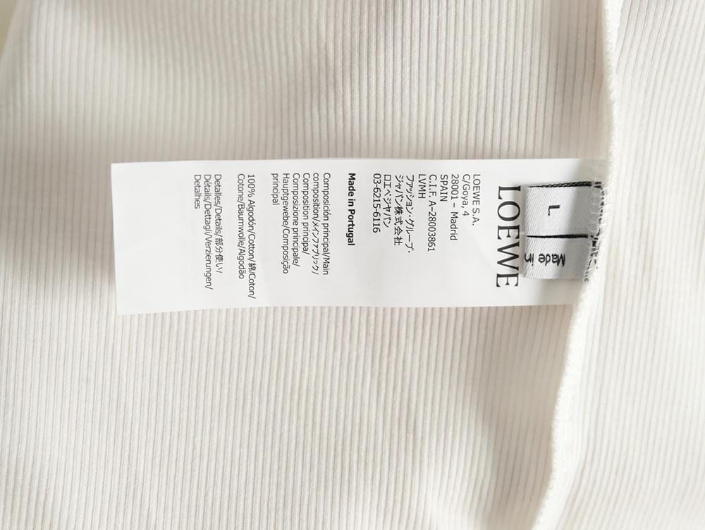 Loewe embroidered logo waffle long-sleeved T-shirt