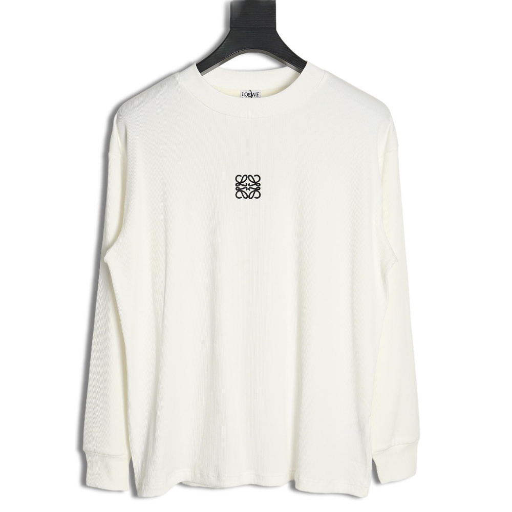 Loewe embroidered logo waffle long-sleeved T-shirt