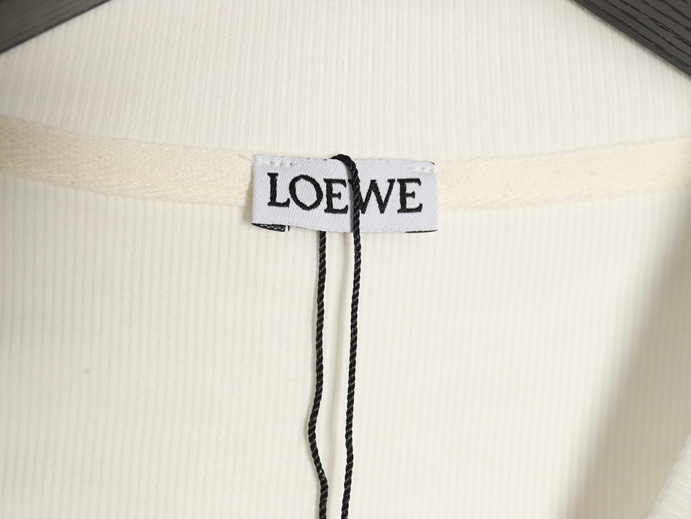 Loewe embroidered logo waffle long-sleeved T-shirt