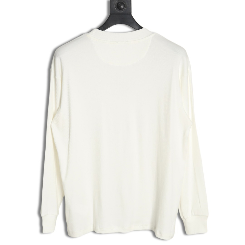 Loewe embroidered logo waffle long-sleeved T-shirt