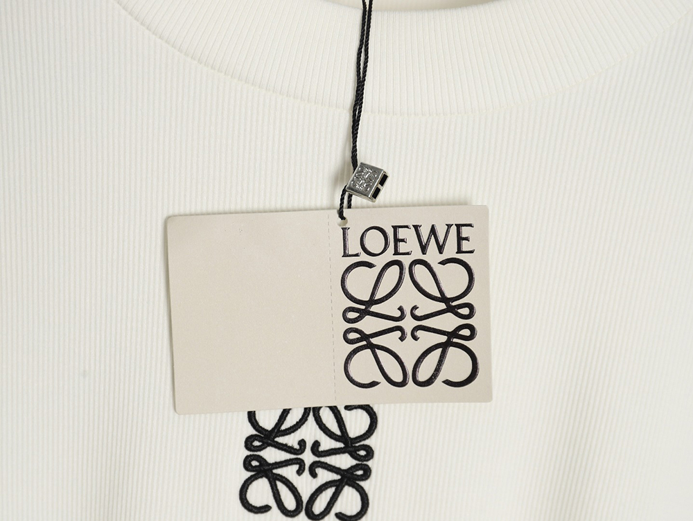 Loewe embroidered logo waffle long-sleeved T-shirt