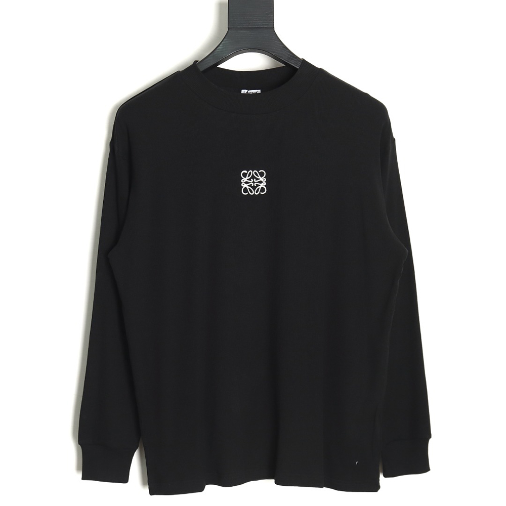 Loewe embroidered logo waffle long-sleeved T-shirt TSK1