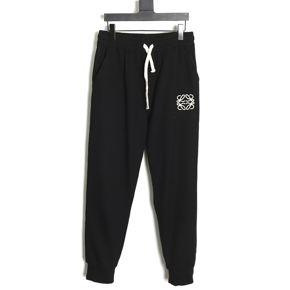 Loewe embroidered logo waffle trousers TSK1