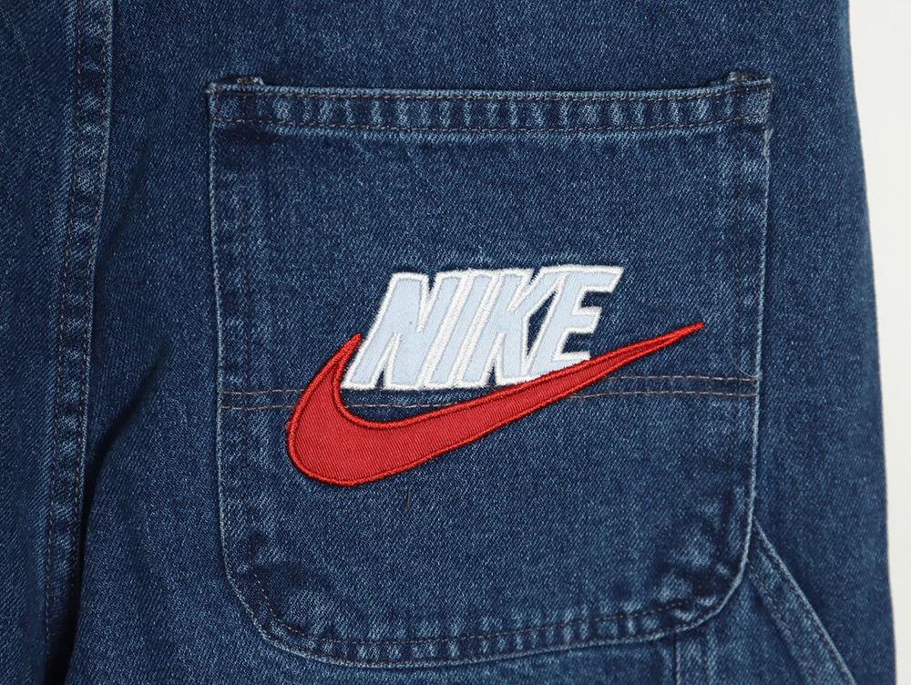 Nike & Supreme co-branded logo embroidered denim shorts TSK1