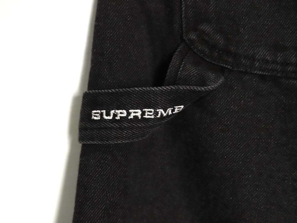 Nike & Supreme co-branded logo embroidered denim shorts TSK2