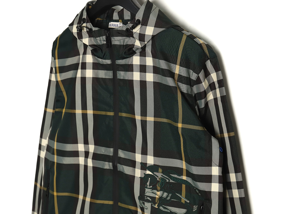 Burberry Check Horse Zip-Up Jacket