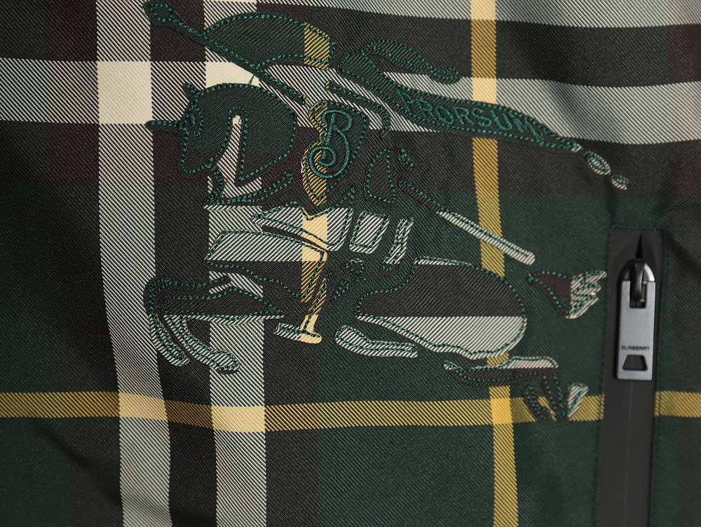 Burberry Check Horse Zip-Up Jacket