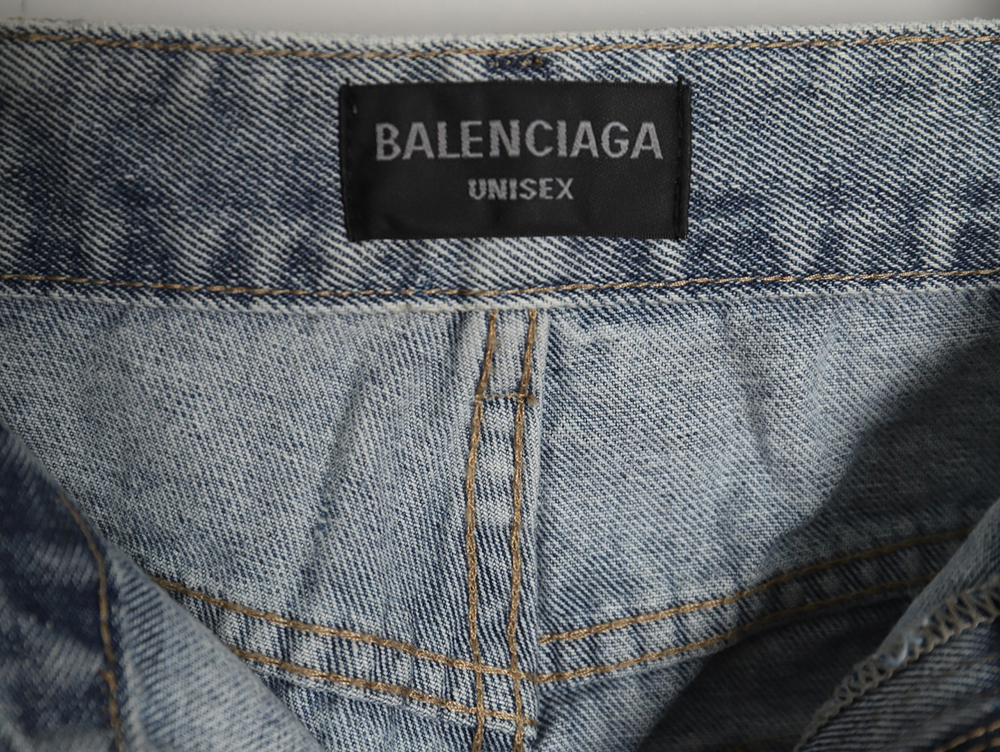 Balenciaga Ice Blue Bootcut Denim Pants