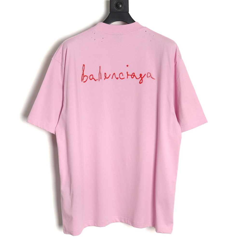 Balenciaga solid color heart short-sleeved T-shirt