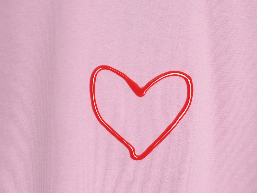 Balenciaga solid color heart short-sleeved T-shirt