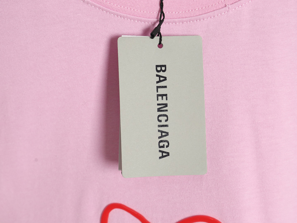 Balenciaga solid color heart short-sleeved T-shirt