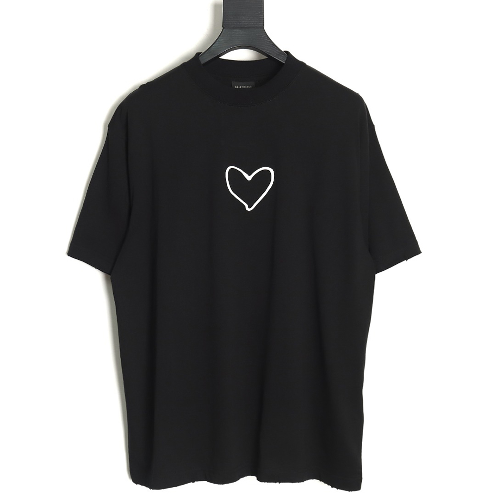 Balenciaga solid color heart short-sleeved T-shirt TSK1