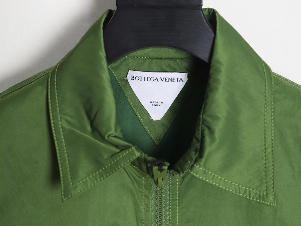 Bottega Veneta triangle pocket lapel nylon jacket