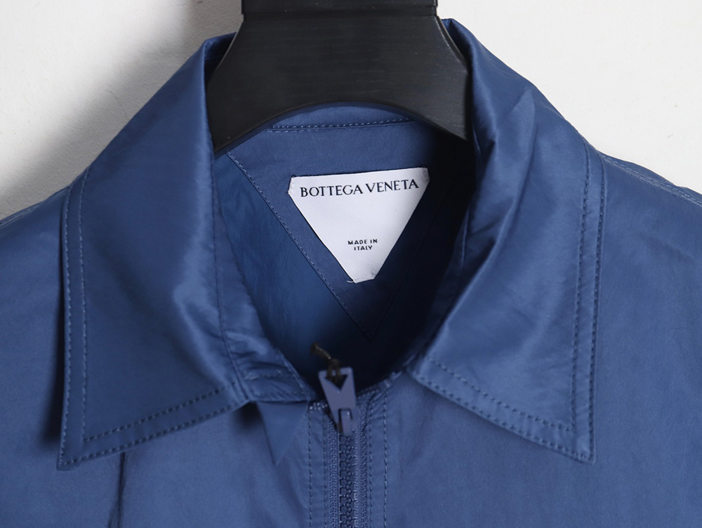 Bottega Veneta triangle pocket lapel nylon jacket TSK1