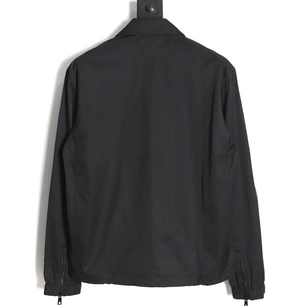 Bottega Veneta triangle pocket lapel nylon jacket TSK2