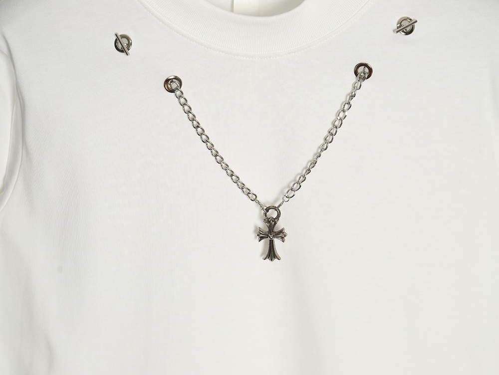 Chrome hearts hardware cross pendant long-sleeved T-shirt