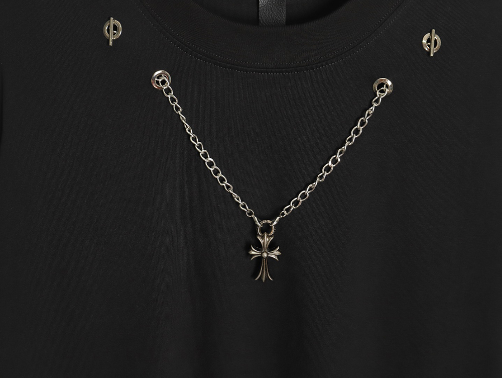 Chrome hearts hardware cross pendant long-sleeved T-shirt TSK2