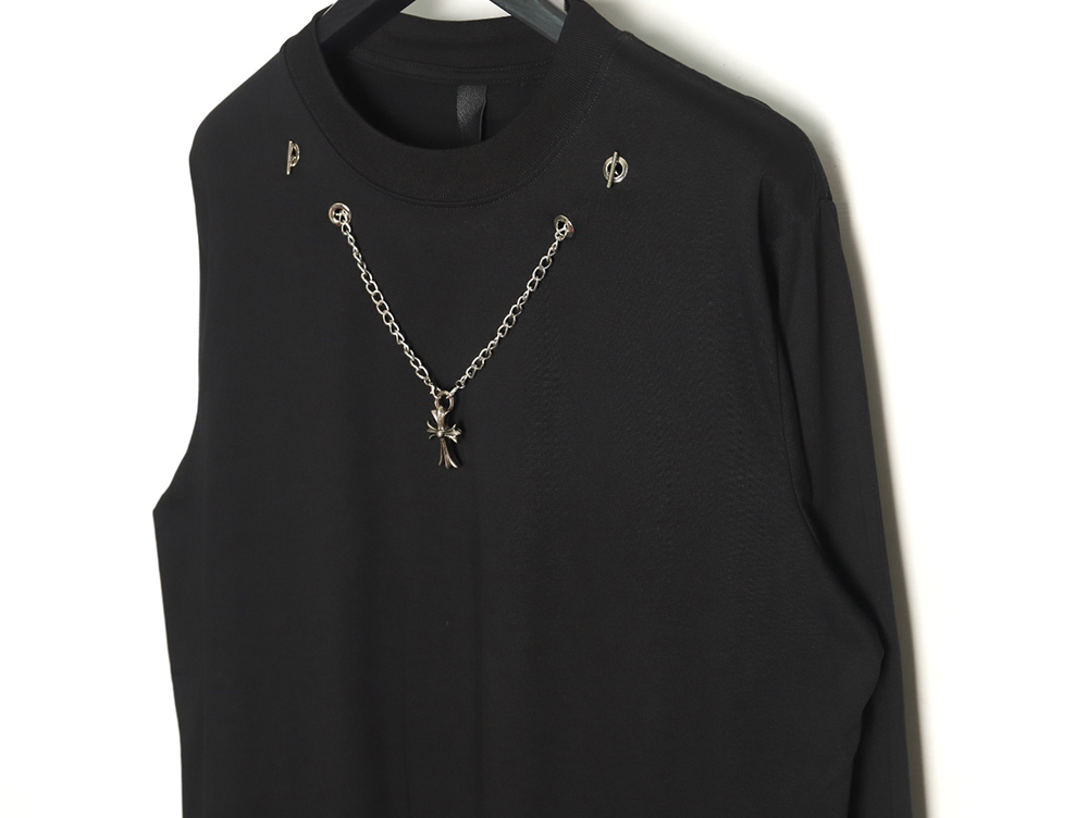 Chrome hearts hardware cross pendant long-sleeved T-shirt TSK2