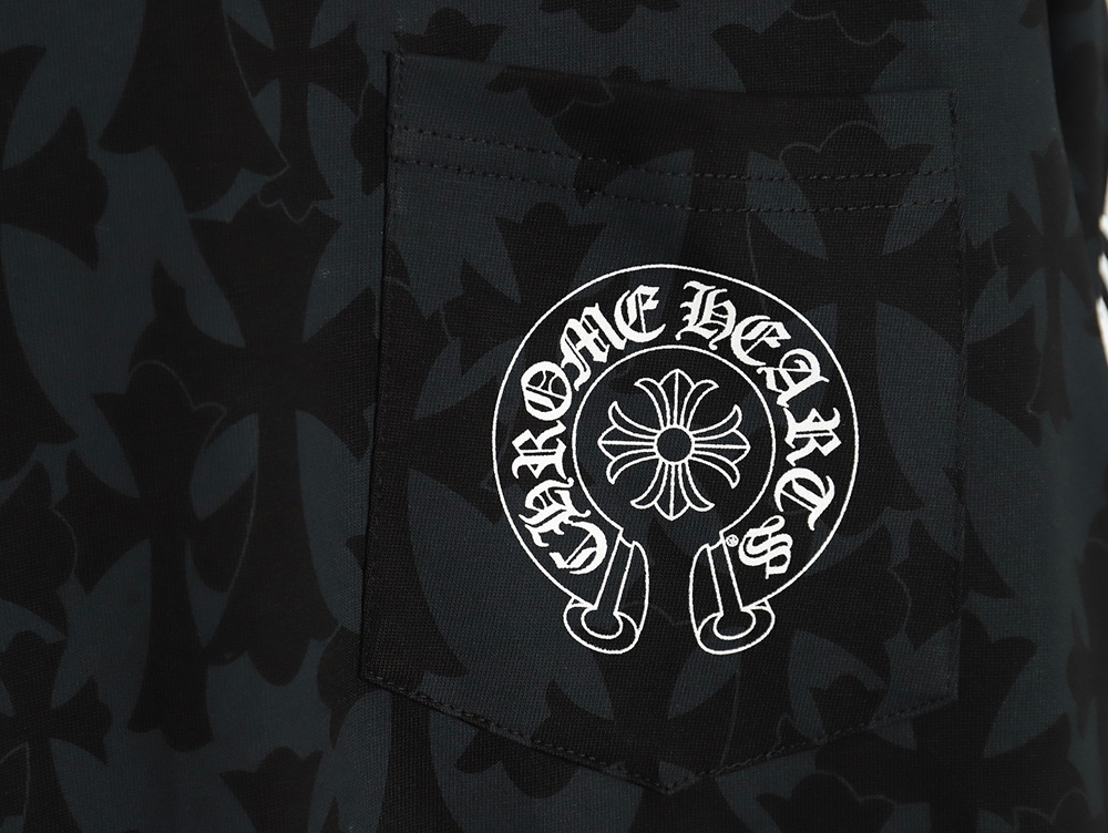 Chrome hearts dark cross horseshoe flower arm long sleeves