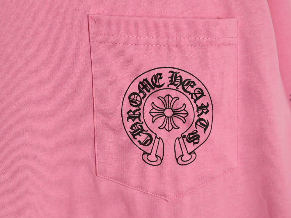 Chrome hearts cherry pink horseshoe long sleeves