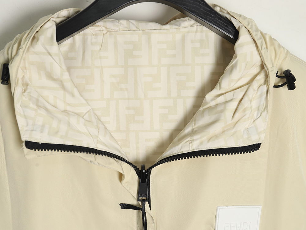 Fendi FF reversible nylon jacket with hood