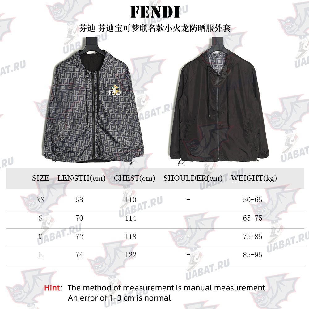 Fendi x FRGMT & Pokémon co-branded Charmander sun protection jacket