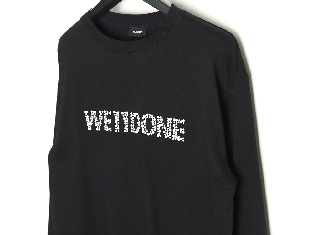 WE11 DONE Pearl Lettering Long Sleeve T-shirt TSK1