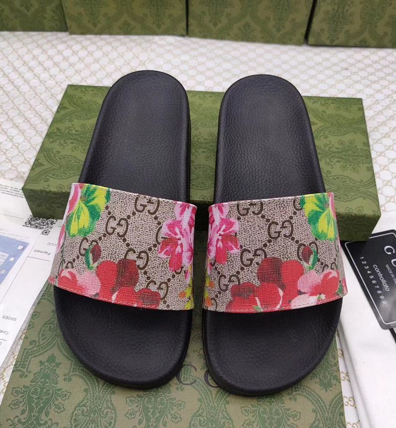 Gucci Floral Slide Sandals