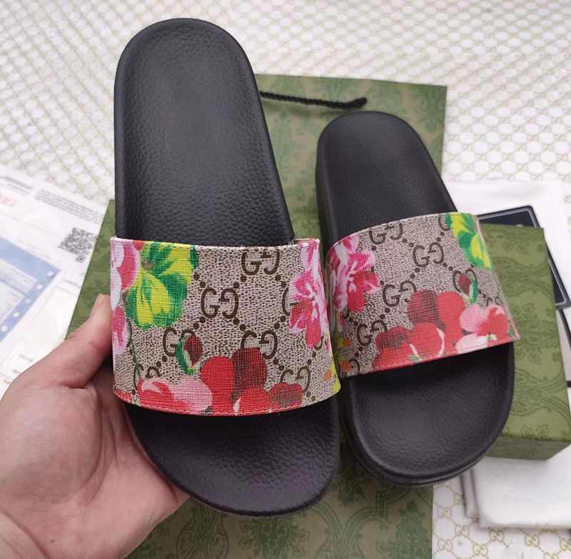 Gucci Floral Slide Sandals