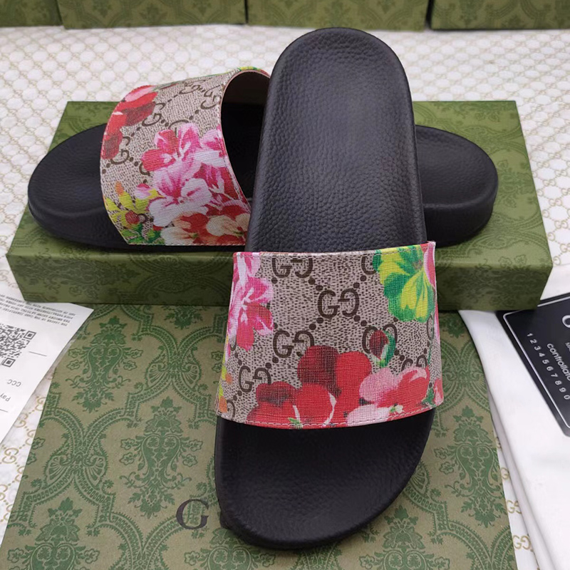 Gucci Floral Slide Sandals