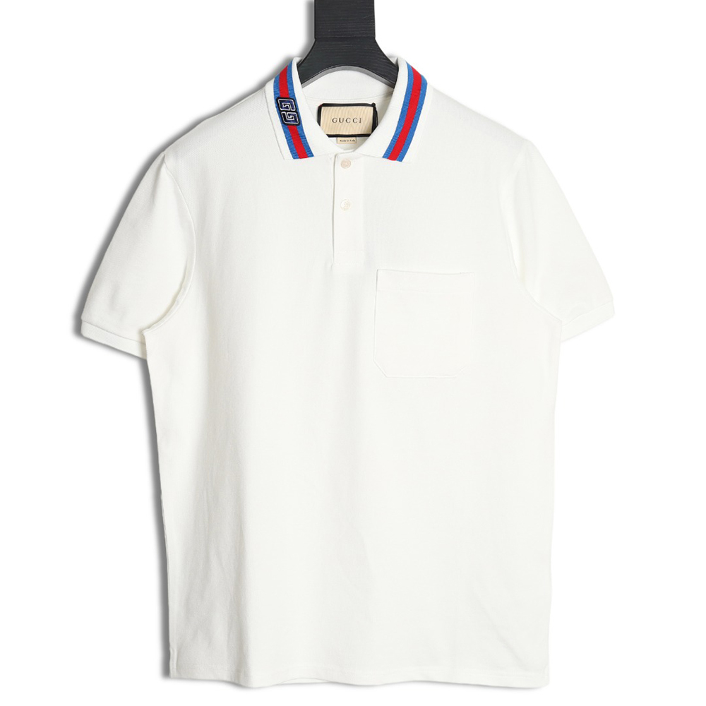 Gucci GG embroidered short-sleeved polo shirt