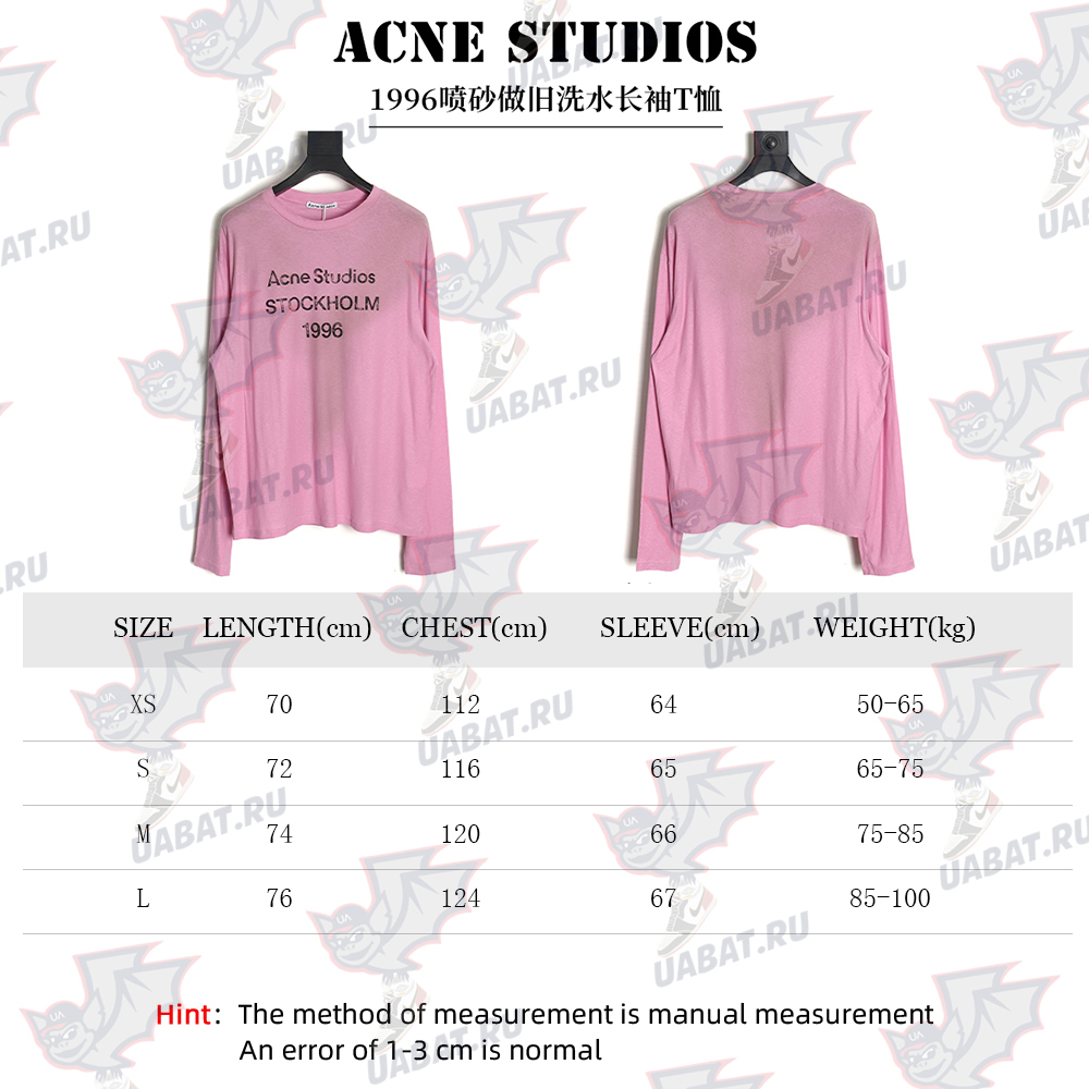 Acne studios 1996 sandblasted distressed washed long-sleeved T-shirt