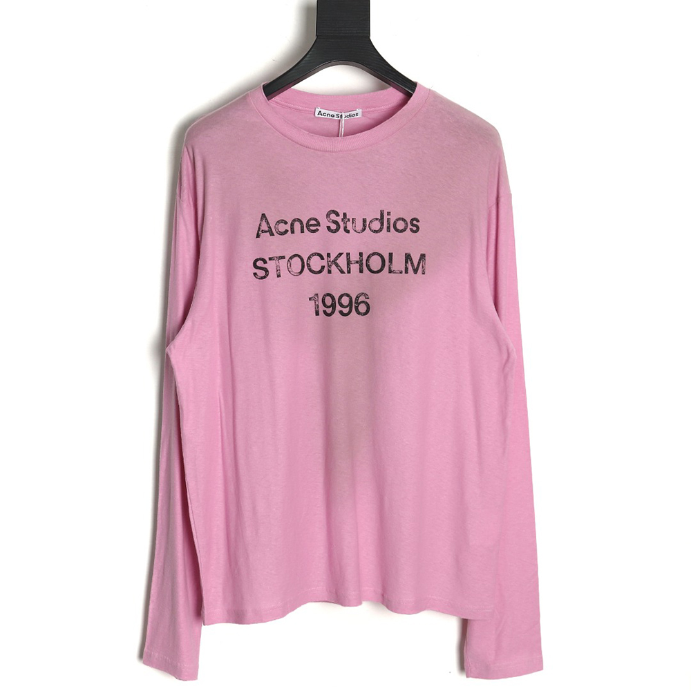 Acne studios 1996 sandblasted distressed washed long-sleeved T-shirt