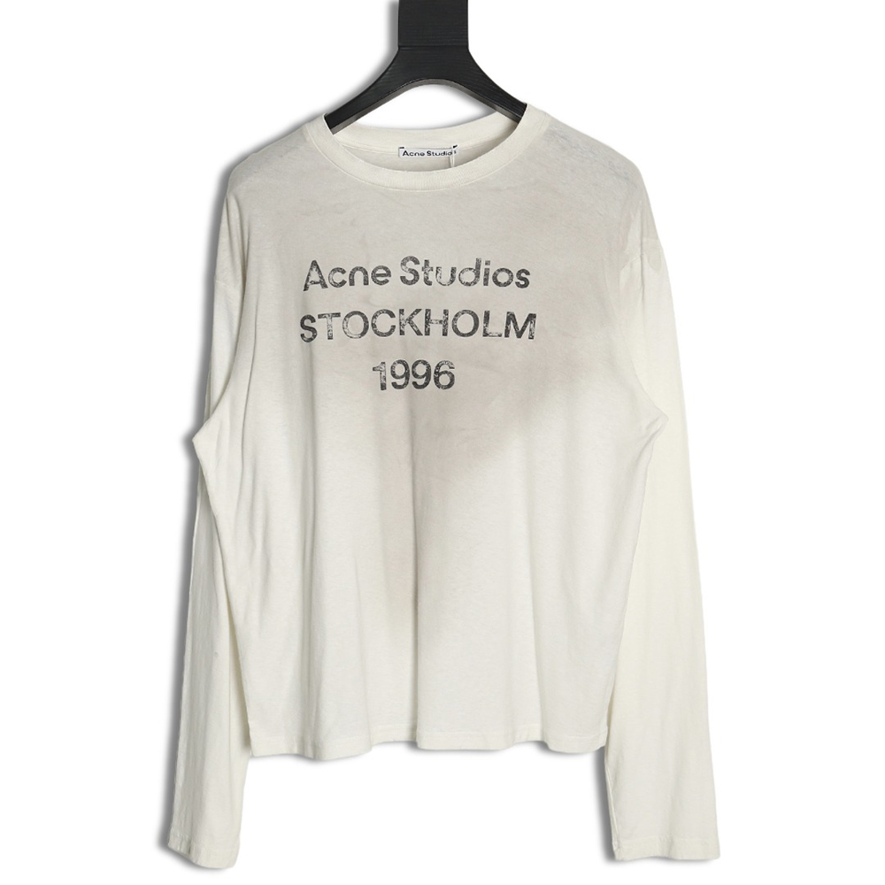 Acne studios 1996 sandblasted distressed washed long-sleeved T-shirt TSK1