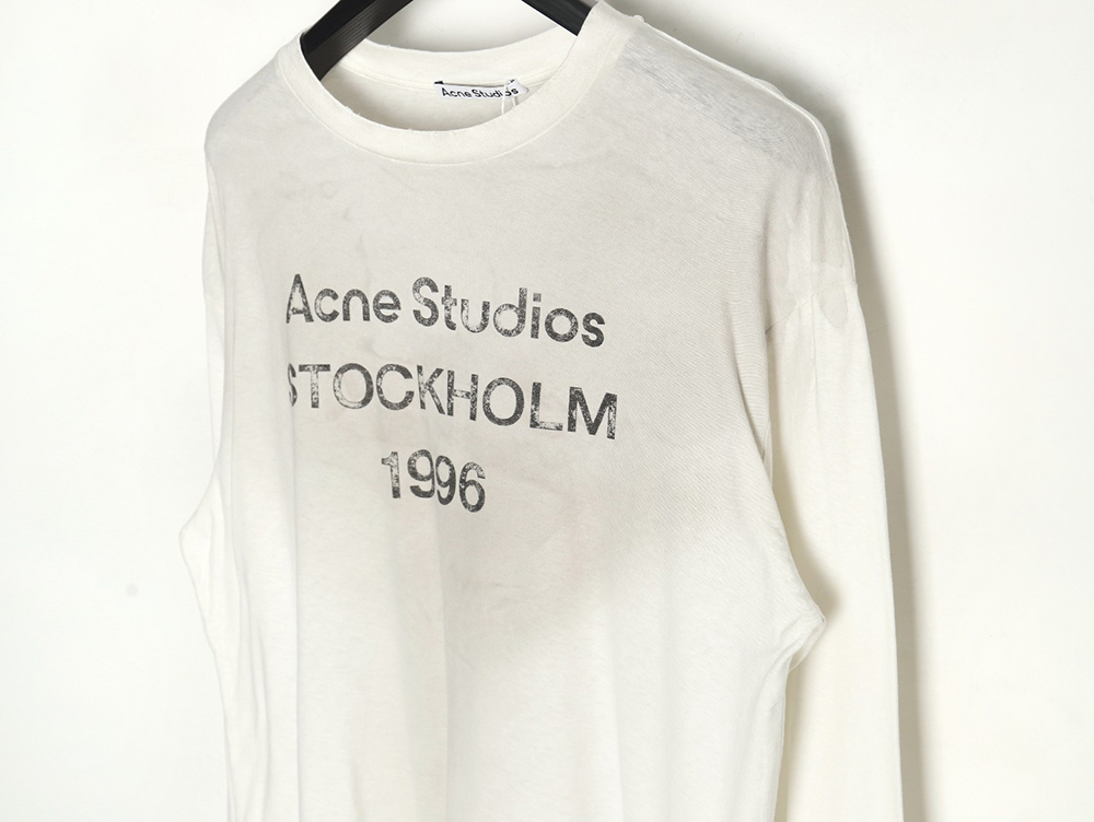 Acne studios 1996 sandblasted distressed washed long-sleeved T-shirt TSK1