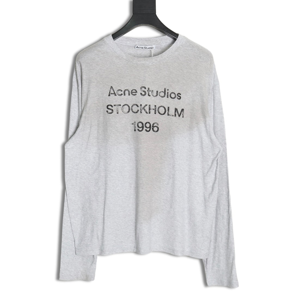 Acne studios 1996 sandblasted distressed washed long-sleeved T-shirt TSK2