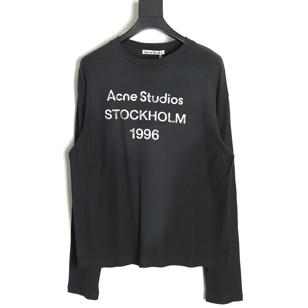 Acne studios 1996 sandblasted distressed washed long-sleeved T-shirt TSK3