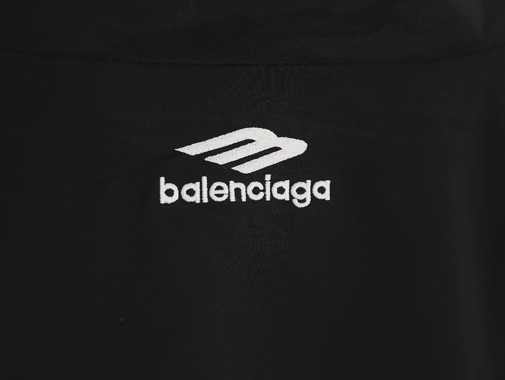 Balenciaga 3B black and blue stitching stand collar jacket