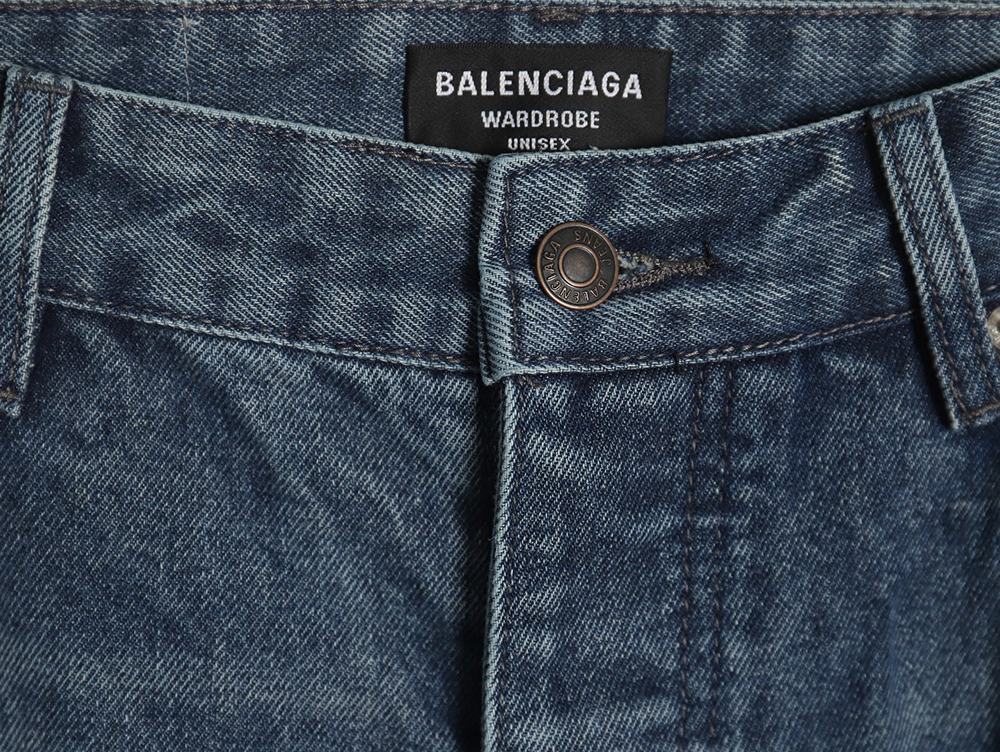 Balenciaga hand-painted totem denim trousers