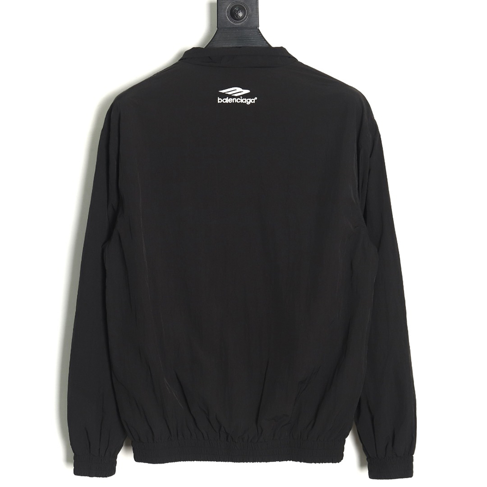 Balenciaga 3B embroidered all-black sports suit jacket