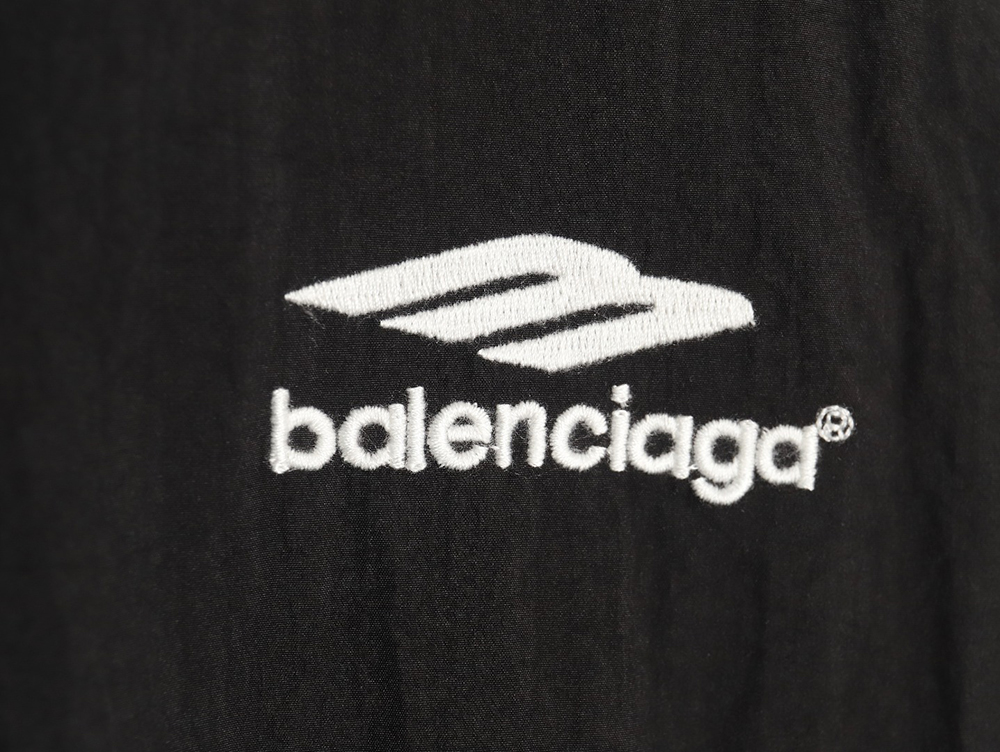 Balenciaga 3B embroidered all-black sports suit jacket