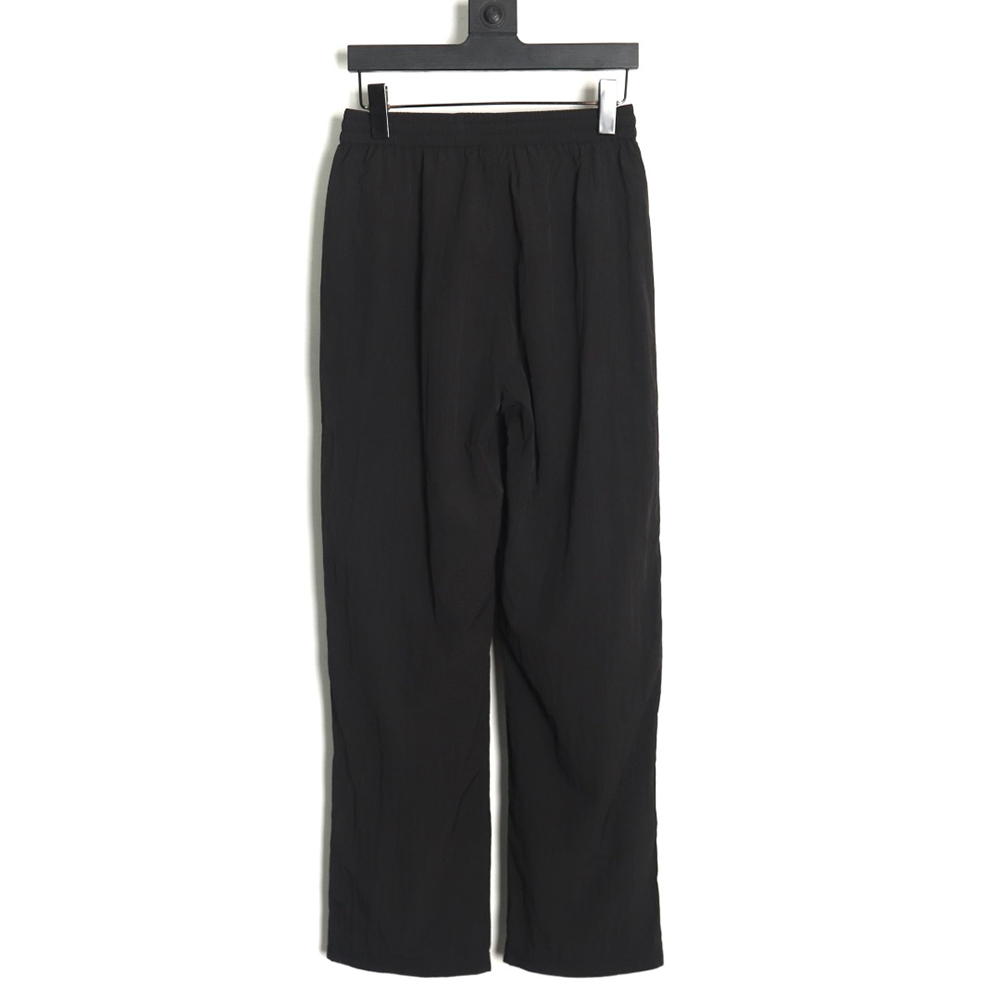 Balenciaga 3B embroidered all-black sports suit trousers