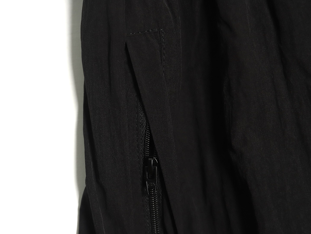 Balenciaga 3B embroidered all-black sports suit trousers