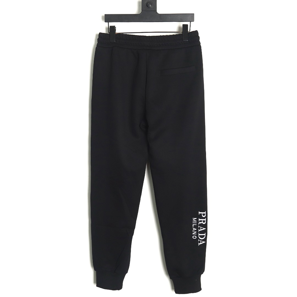 Prada embroidered logo cotton sweatpants