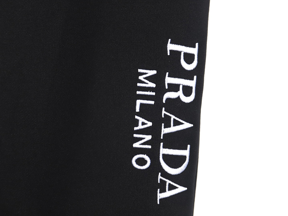 Prada embroidered logo cotton sweatpants