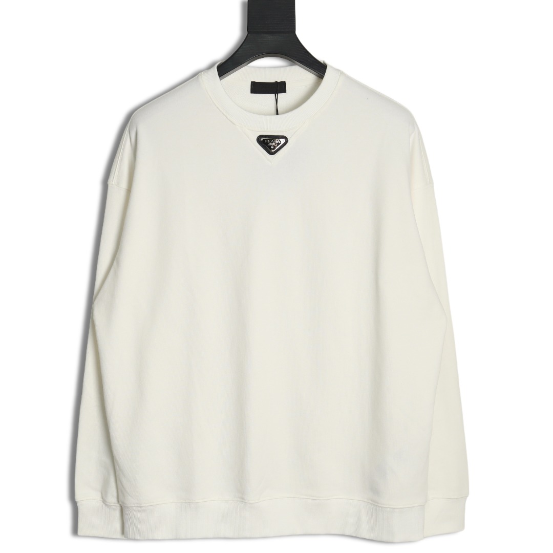 Prada Triangle Logo Crewneck Sweatshirt